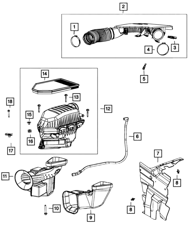 قربة فلتر هواء  تشارجر.كرايسلر (3.6) 2011-2019