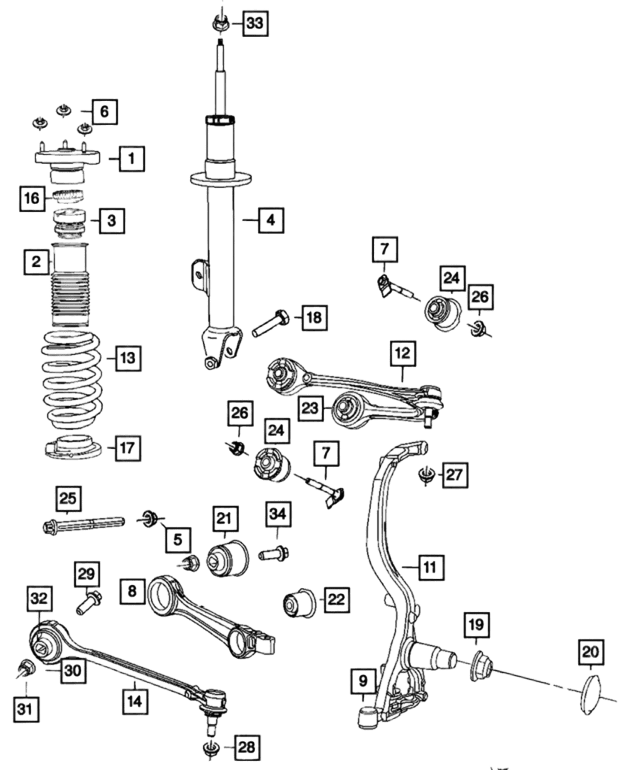 عمود سحب يمين تشارجر.كرايسلر.تشالنجر  2011-2023