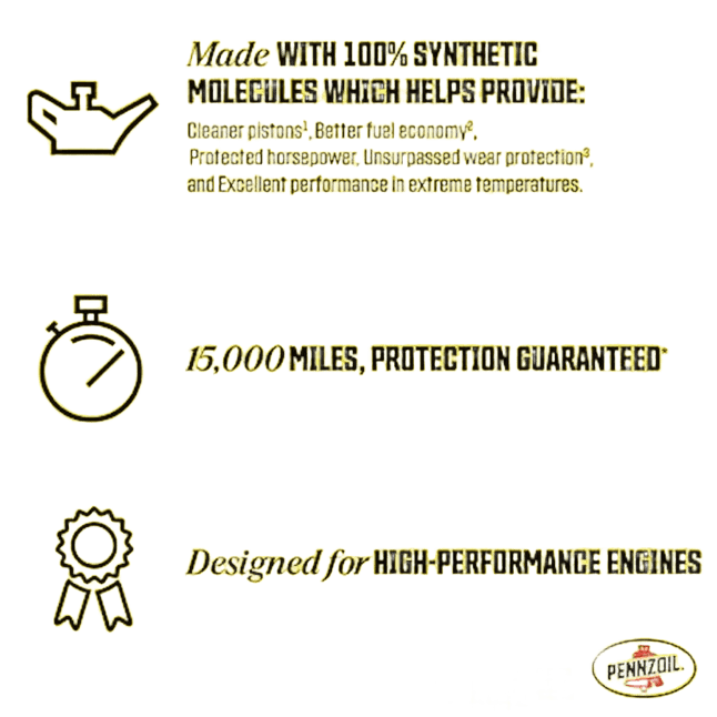 زيت مكينة 0W20 بينزويل امريكي تخليقي بالكامل