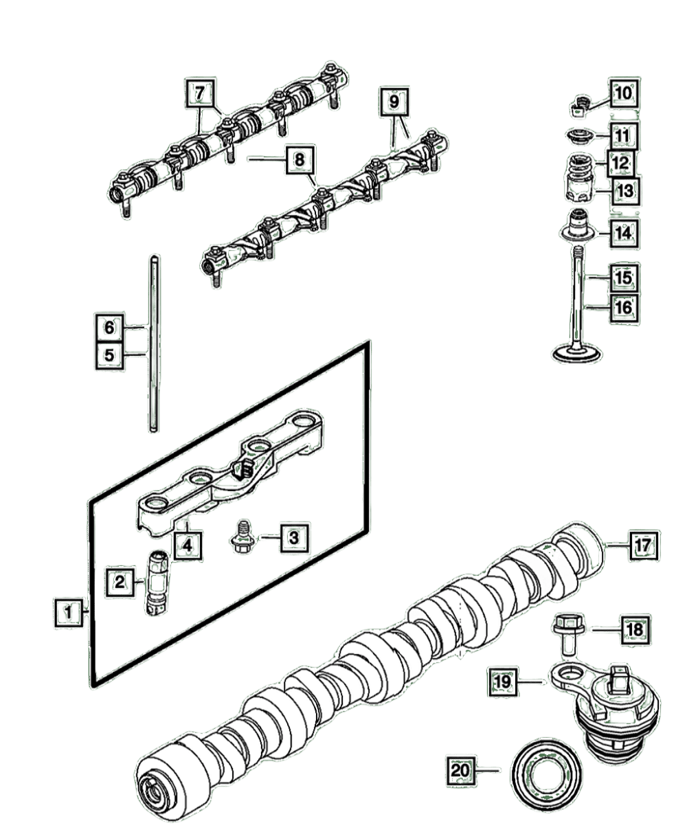 عمود كام تايمن (5.7) تشارجر.تشالنجر.كريسلر.درانقو.رام.قراندشروكي  2009-2024