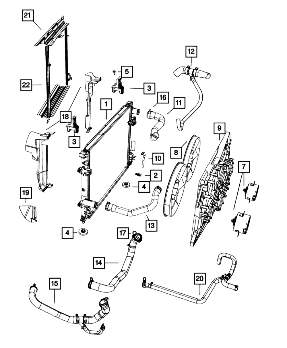 رديتر ماء.تشارجر.تشالنجر.كرايسلر(6.1) - (6.4) 2005-2023