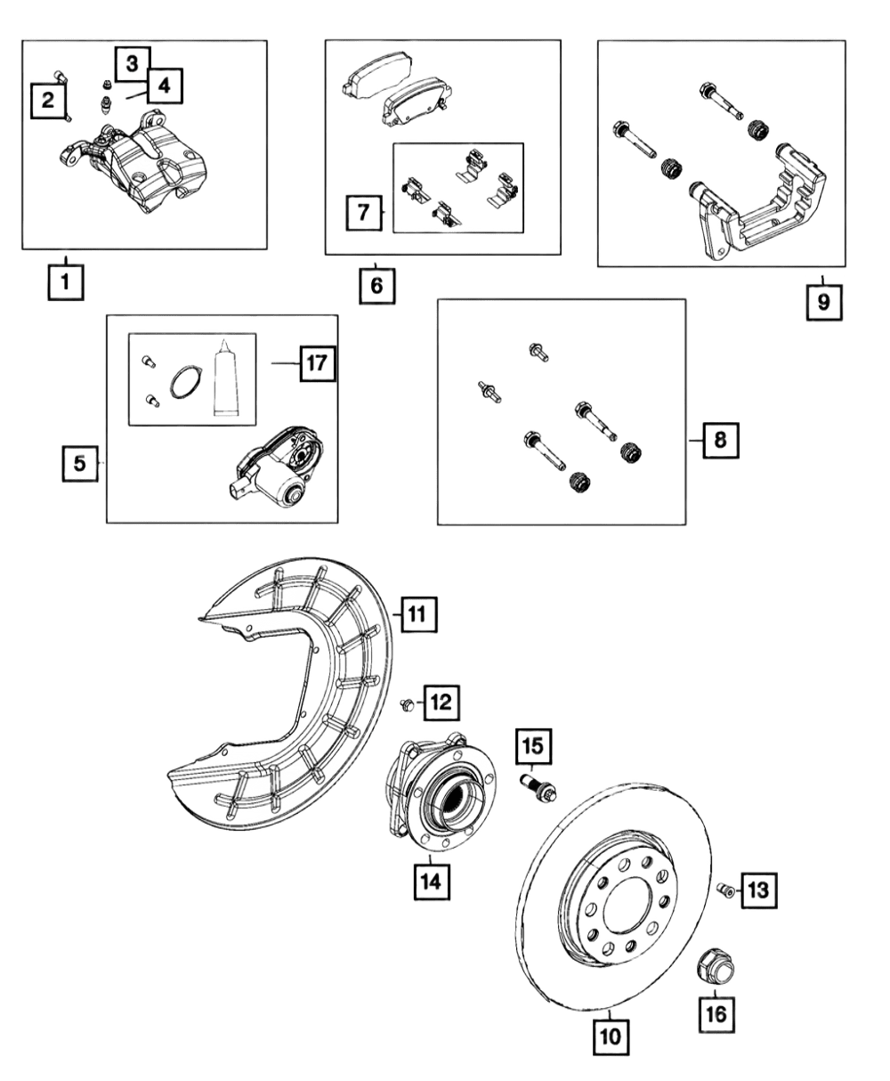 فحمات خلفي  أصلية  جيب شروكي 2015-2020